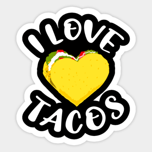 I Love Tacos Cool Taco Heart Sticker